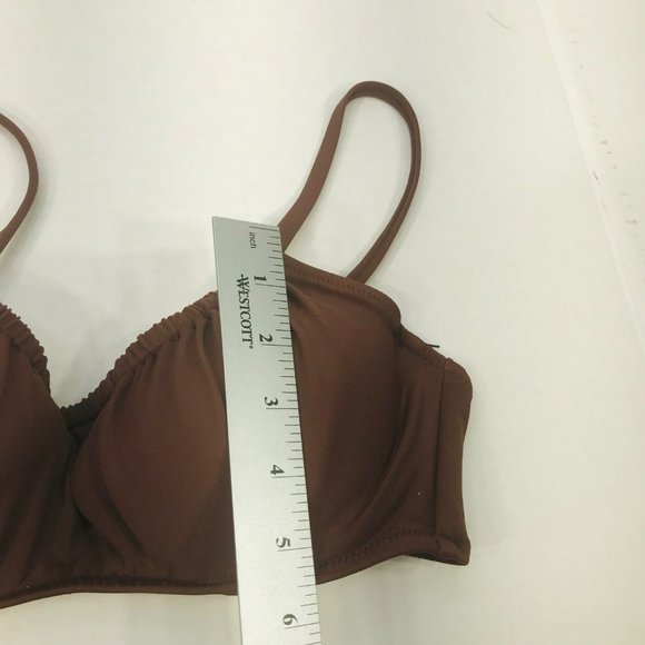 Shade And Shore Women's 32B Lightly Lined Shirred Bralette Bikini Swim Top NWOT - Picture 10 of 11